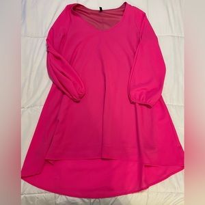 Pink long sleeved dress